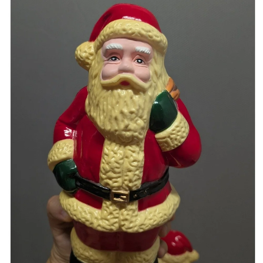 Set of 5 VTG Santa Claus Blow Mold Pathway Light Covers Christmas Holiday Decor